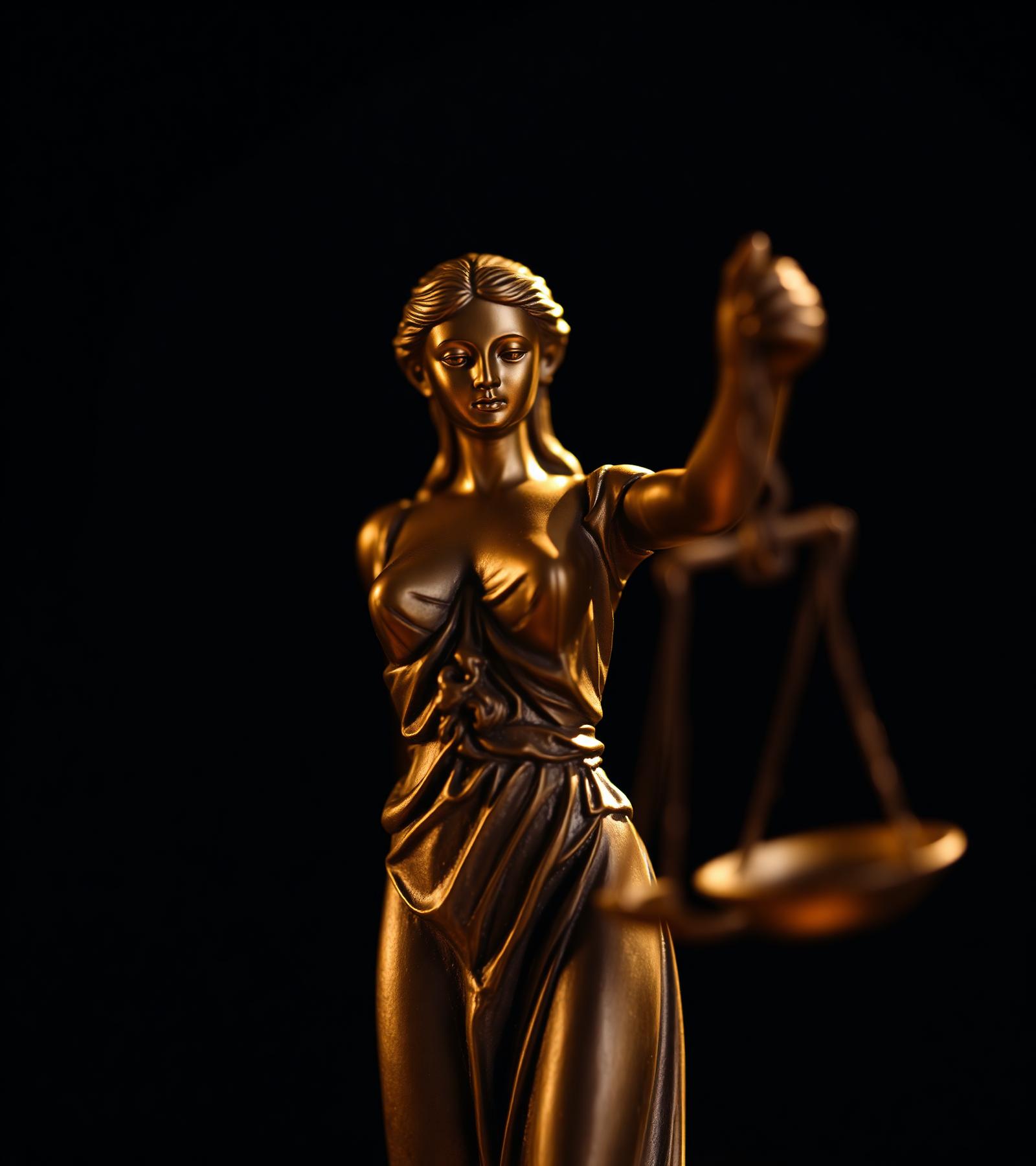 Lady Justice statue — Sioux Falls criminal defense attorney DeCastro Law Office
